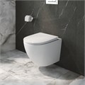Унитаз подвесной безободковый с сиденьем и смывом TORNADO BelBagno UNO-TOR BB5177CH-TOR/SC BB5177CH-TOR/SC - фото 158233