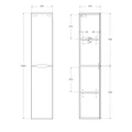 Шкаф подвесной BelBagno ACQUA-1600-2A-SC-CVG-P ACQUA-1600-2A-SC-CVG-P