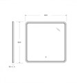 Зеркало Cezares CZR-SPC-DUET-800-800-LED-TCH CZR-SPC-DUET-800-800-LED-TCH