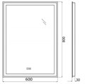 Зеркало BelBagno SPC-GRT-600-800-LED-TCH-WARM SPC-GRT-600-800-LED-TCH-WARM