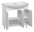 Изео - 85  Тумба напольная прямая, 3 дв. (ПВХ) + раковина УТ000015764 - фото 15930 Изео - 85  Тумба напольная прямая, 3 дв. (ПВХ) + раковина УТ000015764 - фото 15930