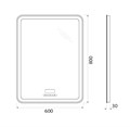 Зеркало BelBagno SPC-MAR-600-800-LED-TCH-RAD SPC-MAR-600-800-LED-TCH-RAD