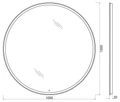 Зеркало с встроенным светильником и сенсорным выключателем SPC-RNG-1000-LED-TCH, 12W, 220-240V, 1000x30 SPC-RNG-1000-LED-TCH
