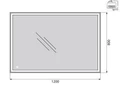Зеркало с встроенным светильником и сенсорным выключателем SPC-GRT-1200-800-LED-TCH, 12W, 220-240V, 1200x30x800 SPC-GRT-1200-800-LED-TCH
