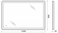 Зеркало BelBagno SPC-MAR-1200-800-LED-TCH SPC-MAR-1200-800-LED-TCH