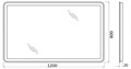 Зеркало BelBagno SPC-MAR-1200-800-LED-BTN SPC-MAR-1200-800-LED-BTN