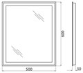 Зеркало BelBagno SPC-GRT-500-600-LED-BTN SPC-GRT-500-600-LED-BTN