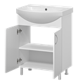 Изео - 65 Тумба напольная прямая, (ПВХ) + раковина УТ000015761