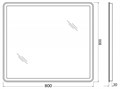 Зеркало BelBagno SPC-MAR-800-800-LED-BTN SPC-MAR-800-800-LED-BTN
