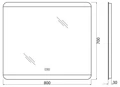 Зеркало BelBagno SPC-CEZ-800-700-LED-TCH-WARM SPC-CEZ-800-700-LED-TCH-WARM