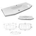 Терра -110 Тумба белая с 3 ящ. + раковина УТ000010431
