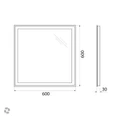 Зеркало BelBagno SPC-GRT-600-600-LED-BTN SPC-GRT-600-600-LED-BTN