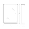Зеркальный шкаф BelBagno Marino SPC-MAR-600/800-1A-LED-TCH SPC-MAR-600/800-1A-LED-TCH