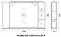 Зеркальный шкаф BelBagno MARINO-SPC-1200/750-2A-BL-P MARINO-SPC-1200/750-2A-BL-P