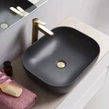 Раковина накладная керамическая, прямоугольная, серая матовая, BB1302-H311, 500x400x140 BB1302-H311