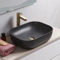 Раковина накладная керамическая, прямоугольная, серая матовая, BB1302-H311, 500x400x140 BB1302-H311