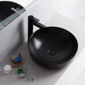 Раковина накладная керамическая, круглая, чёрная матовая, BB1315-H301, 410x410x130 BB1315-H301