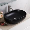 Раковина накладная керамическая, овальная, чёрная матовая, BB1084-H301, 600x420x140 BB1084-H301