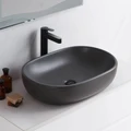 Раковина накладная керамическая, овальная, серая матовая, BB1084-H311, 600x420x140 BB1084-H311