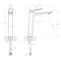 Cмеситель для накладной раковины Cezares LINER-LC-01-W0 без донного клапана LINER-LC-01-W0