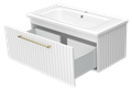 ALICANTE - 90 Тумба подвесная с 1 ящ. белый + раковина УТ000015978