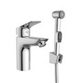 Смеситель для раковины BelBagno DUE-LVM/HGN-CRM-W0 с гигиеническим душем, без донного клапана DUE-LVM/HGN-CRM-W0
