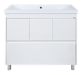 Алиса - 90 тумба 1 ящ. напольная белая эмаль + раковина УТ000011238