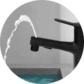 Cмеситель для раковины BelBagno BB-LVMD-NERO-W0 с вытяжным изливом BB-LVMD-NERO-W0