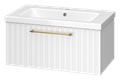 ALICANTE - 80 Тумба подвесная с 1 ящ. белый + раковина УТ000015977