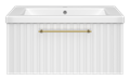 ALICANTE - 80 Тумба подвесная с 1 ящ. белый + раковина УТ000015977