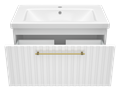 ALICANTE - 80 Тумба подвесная с 1 ящ. белый + раковина УТ000015977