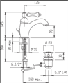 СМЕСИТЕЛЬ ДЛЯ РАКОВИНЫ CEZARES MARGOT-LSM1-03/24-Bi MARGOT-LSM1-03/24-Bi - фото 163004 СМЕСИТЕЛЬ ДЛЯ РАКОВИНЫ CEZARES MARGOT-LSM1-03/24-Bi MARGOT-LSM1-03/24-Bi - фото 163004