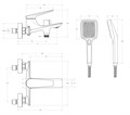 Смеситель Cezares для ванны и душа LINER-VD-01 LINER-VD-01 - фото 163034 Смеситель Cezares для ванны и душа LINER-VD-01 LINER-VD-01 - фото 163034