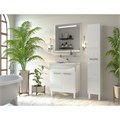 Джулия - 85 Тумба белая White + раковина СО000007035