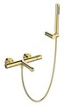 Смеситель для ванны и душа BelBagno UNO-VASM/DFS-ORO в комплекте с ручным душем, шлангом и держателем. UNO-VASM/DFS-ORO - фото 163236 Смеситель для ванны и душа BelBagno UNO-VASM/DFS-ORO в комплекте с ручным душем, шлангом и держателем. UNO-VASM/DFS-ORO - фото 163236