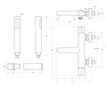 Смеситель для ванны и душа BelBagno UNO-VASM/DFS-ORO в комплекте с ручным душем, шлангом и держателем. UNO-VASM/DFS-ORO - фото 163243 Смеситель для ванны и душа BelBagno UNO-VASM/DFS-ORO в комплекте с ручным душем, шлангом и держателем. UNO-VASM/DFS-ORO - фото 163243