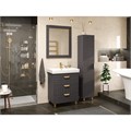 GLOSTER - 70 Тумба с 3 ящ. напольная, графит + раковина УТ000012554