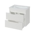 ARIANA - 60 Тумба подвесная с 2 ящ. белая (эмаль) + раковина УТ000014131