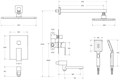 Душевой набор встроенного монтажа с поворотным изливом Cezares SLIDER-VDSET-01 SLIDER-VDSET-01