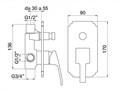 Встраиваемый смеситель для душа CEZARES OLIMP-VDIM-02-L OLIMP-VDIM-02-L - фото 164289 Встраиваемый смеситель для душа CEZARES OLIMP-VDIM-02-L OLIMP-VDIM-02-L - фото 164289