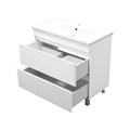 Мира - 90 Тумба напольная с 2 ящ.эмаль + раковина УТ000022789