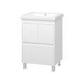 Алиса - 58 тумба 1 ящ. напольная белая эмаль + раковина УТ000011236