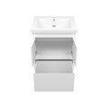 Алиса - 58 тумба 1 ящ. напольная белая эмаль + раковина УТ000011236