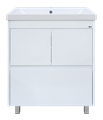 Алиса - 58 тумба 1 ящ. напольная белая эмаль + раковина УТ000011236