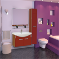 Джулия - 85 Тумба подвесная красная + раковина СО000003392 - фото 16482 Джулия - 85 Тумба подвесная красная + раковина СО000003392 - фото 16482