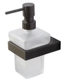 SLIDER-SOIS-V-GM Диспенсер для мыла подвесной, стекло, исполнение оружейная сталь SLIDER-SOIS-V-GM