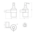 STYLUS-SOIS-V-01 Диспенсер для мыла подвесной, стекло, исполнение хром STYLUS-SOIS-V-01