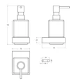 SLIDER-SOIS-V-IN Диспенсер для мыла подвесной, стекло, исполнение сатин SLIDER-SOIS-V-IN