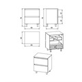 DAKOTA - 60 Тумба напольная 2 ящ.  (ДСП (Дуб Гал/ Белый) + раковина УТ000015711