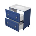 Тумба с раковиной,  2 ящ. синяя матовая Версаль - 80 УТ000022489